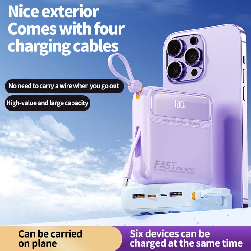 باور بانك STW محمول بسعة 20000 مللي أمبير – شحن فائق السرعة 120 واط، PD 20 واط، شاشة LED، تصميم صغير الحجم متعدد المنافذ